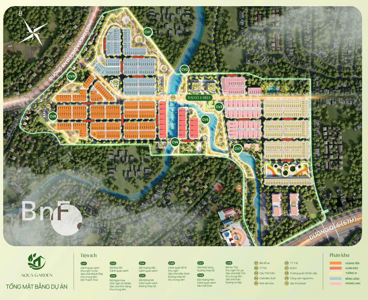 mặt bằng Khu đô thị Thống Nhất Hòa Bình Aqua Garden