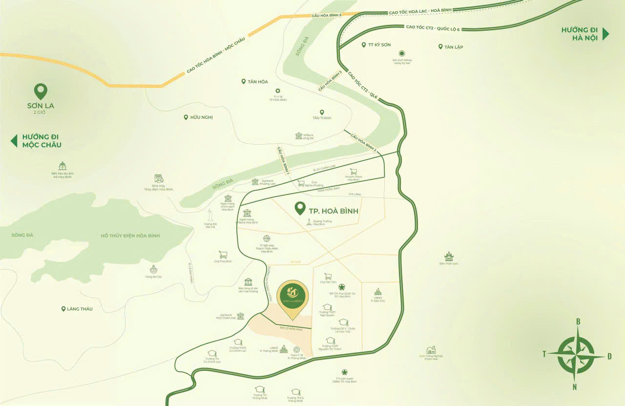 Khu đô thị Thống Nhất Hòa Bình Aqua Garden vị trí