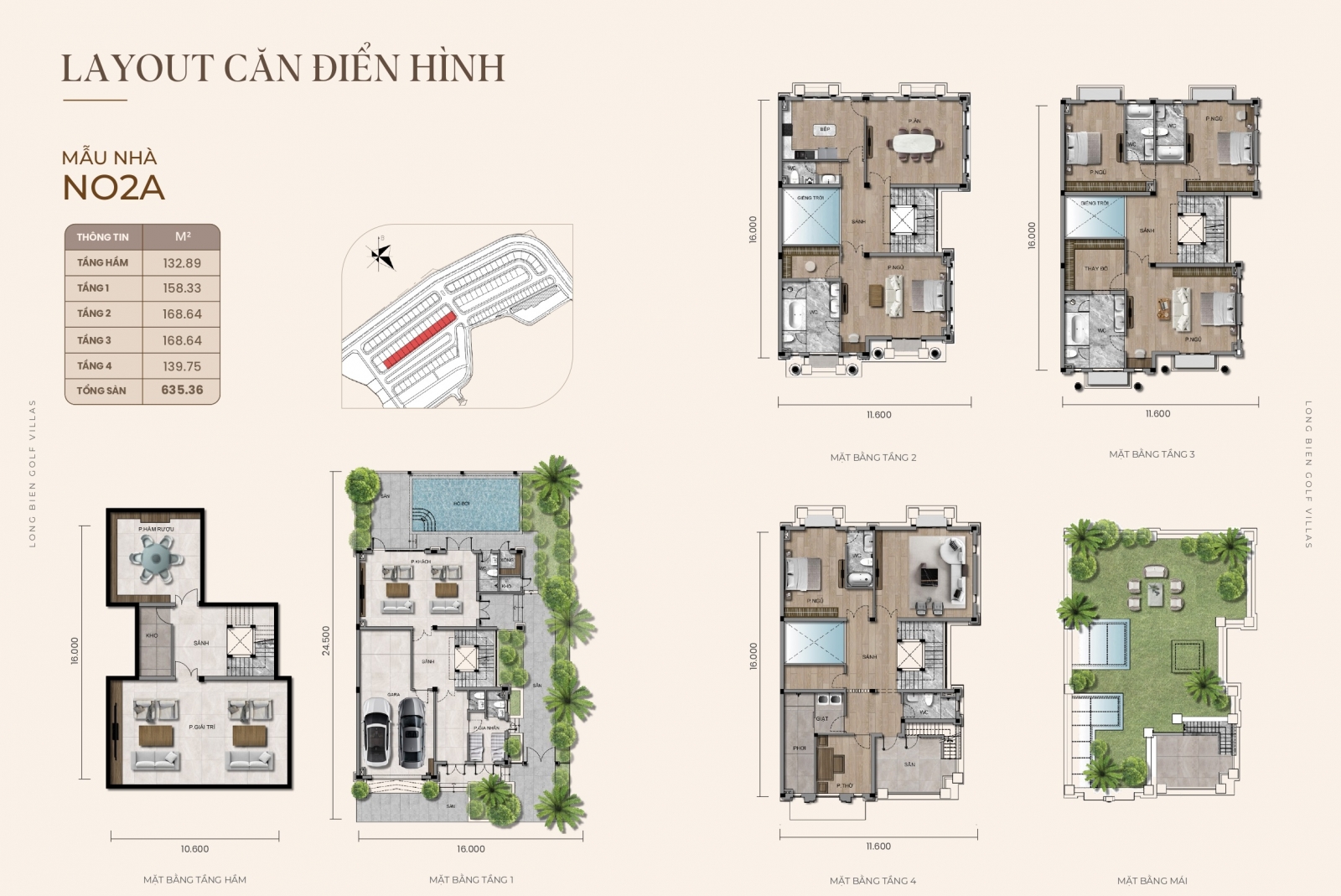 Mặt Bằng Sân Golf Long Biên Villas 2