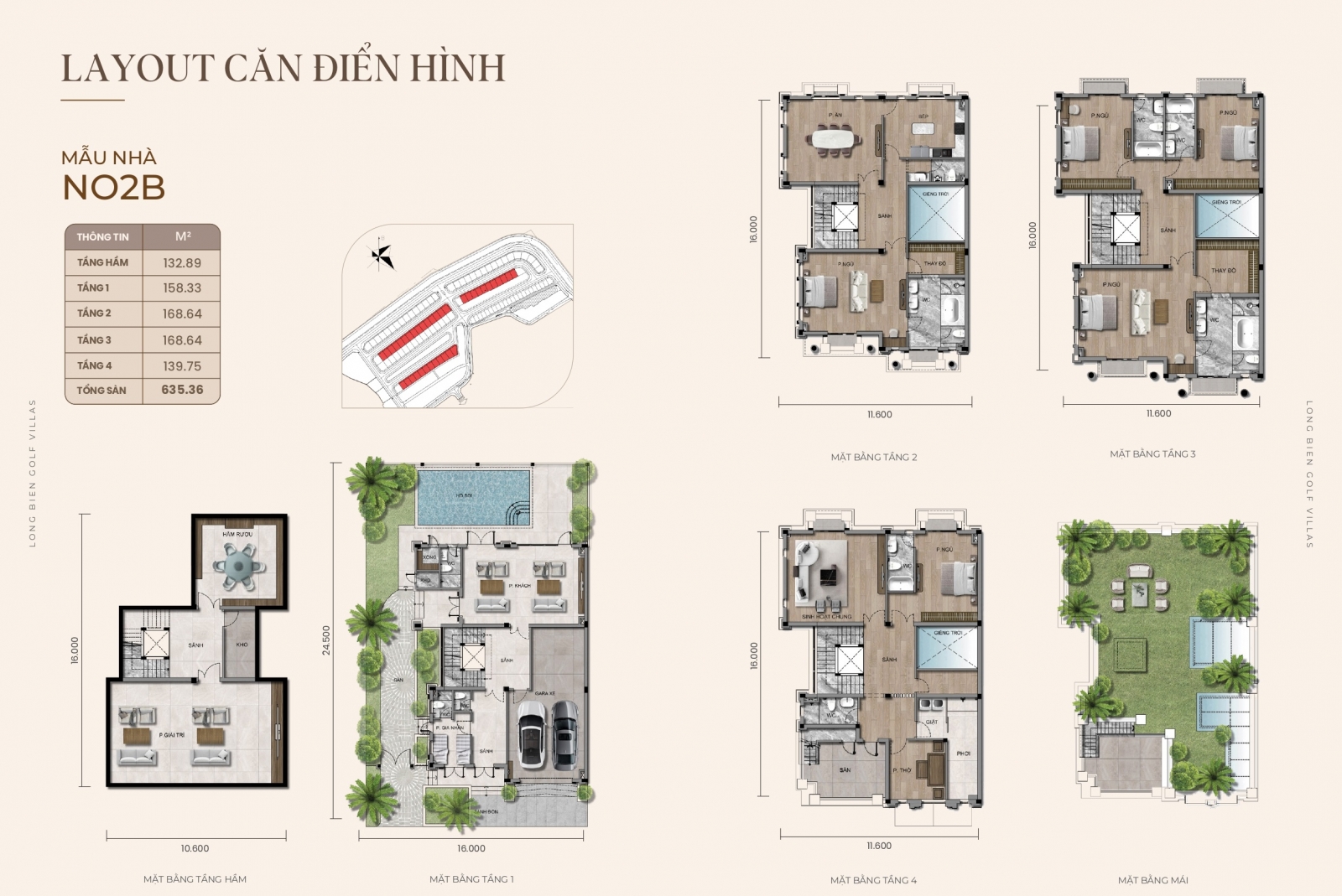 Mặt Bằng Sân Golf Long Biên Villas 3