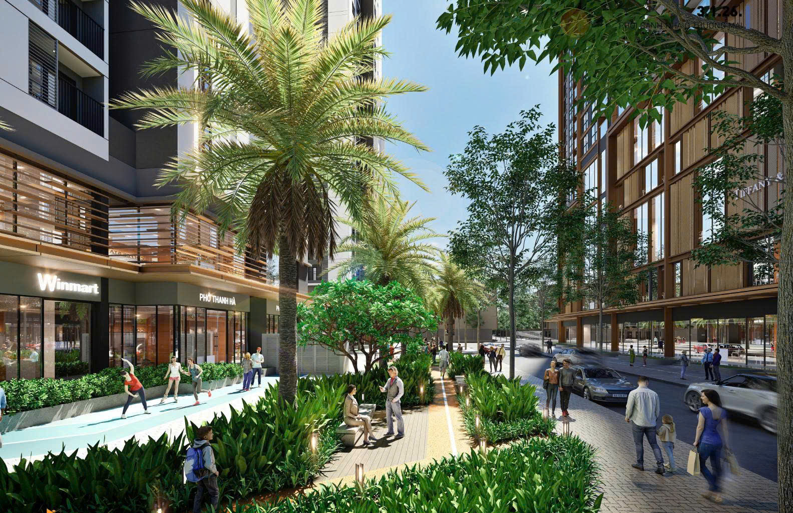Tiện ích dự án Metro Tower An Khánh vườn hoa