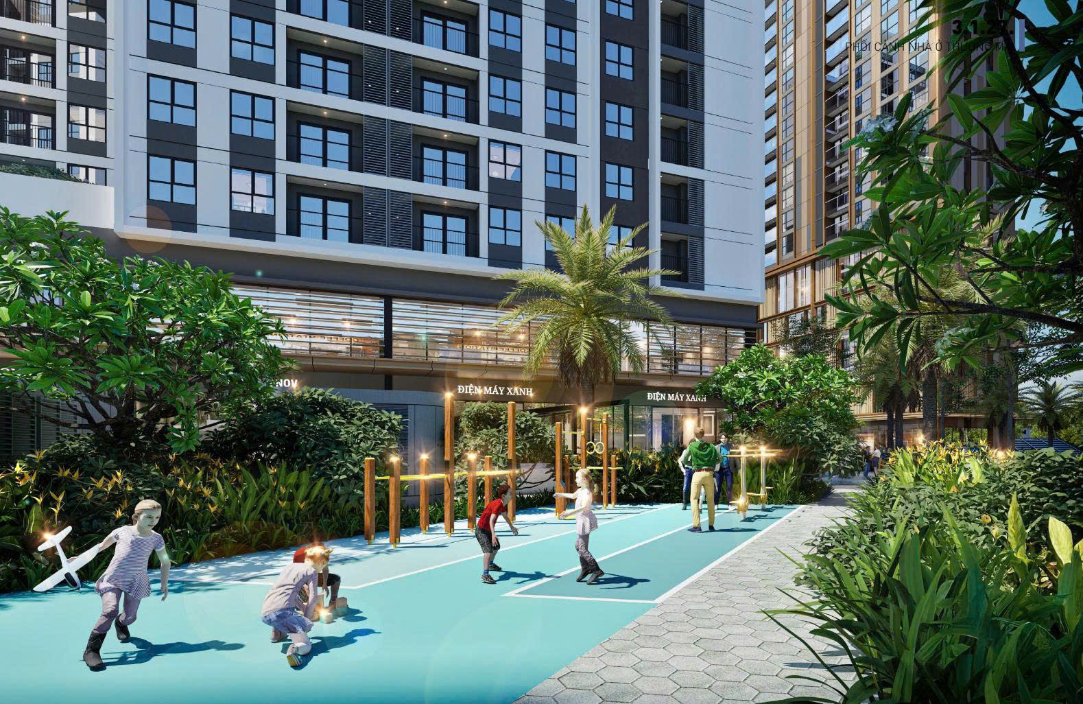 Tiện ích dự án Metro Tower An Khánh sân chơi