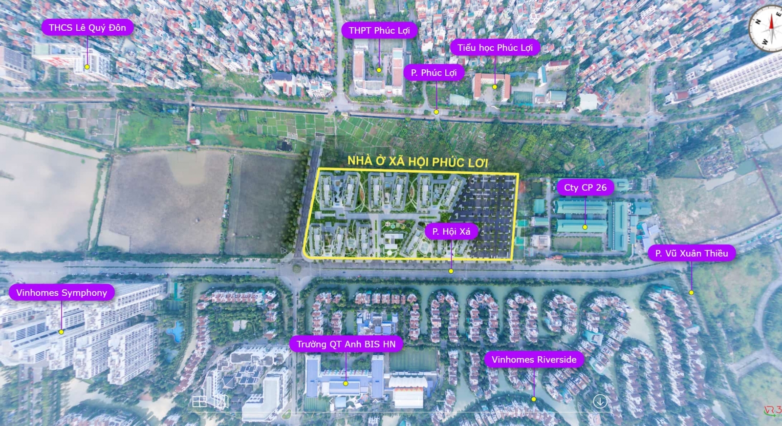 Vị trí nhà ở xã hội Him Lam Phúc Lợi