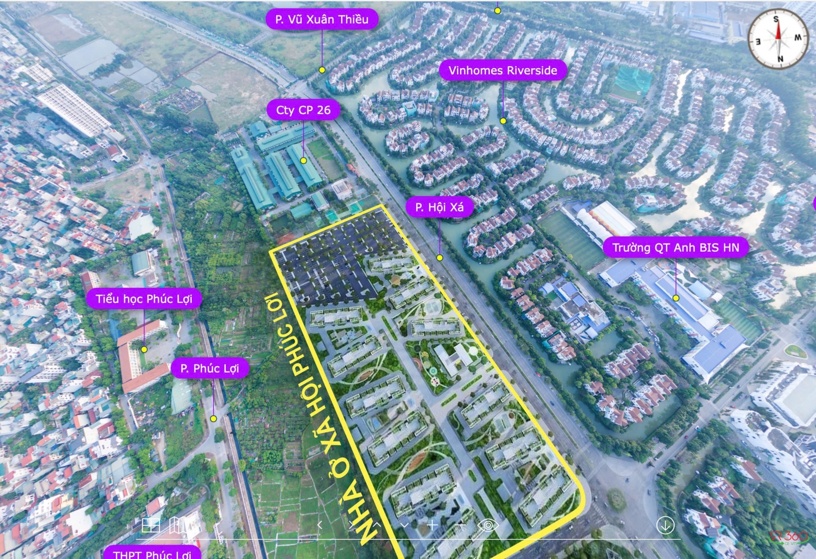 Nhà ở xã hội Him Lam Phúc Lợi vị trí