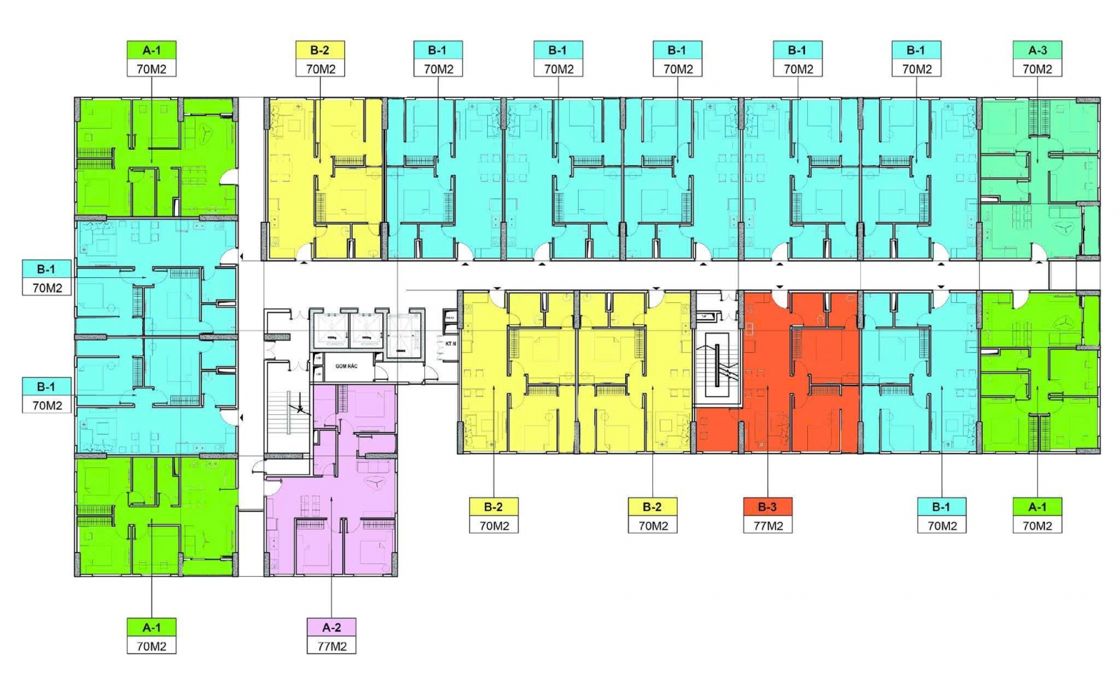 Mặt bằng nhà ở xã hội Minh Đức, noxh Minh Đức