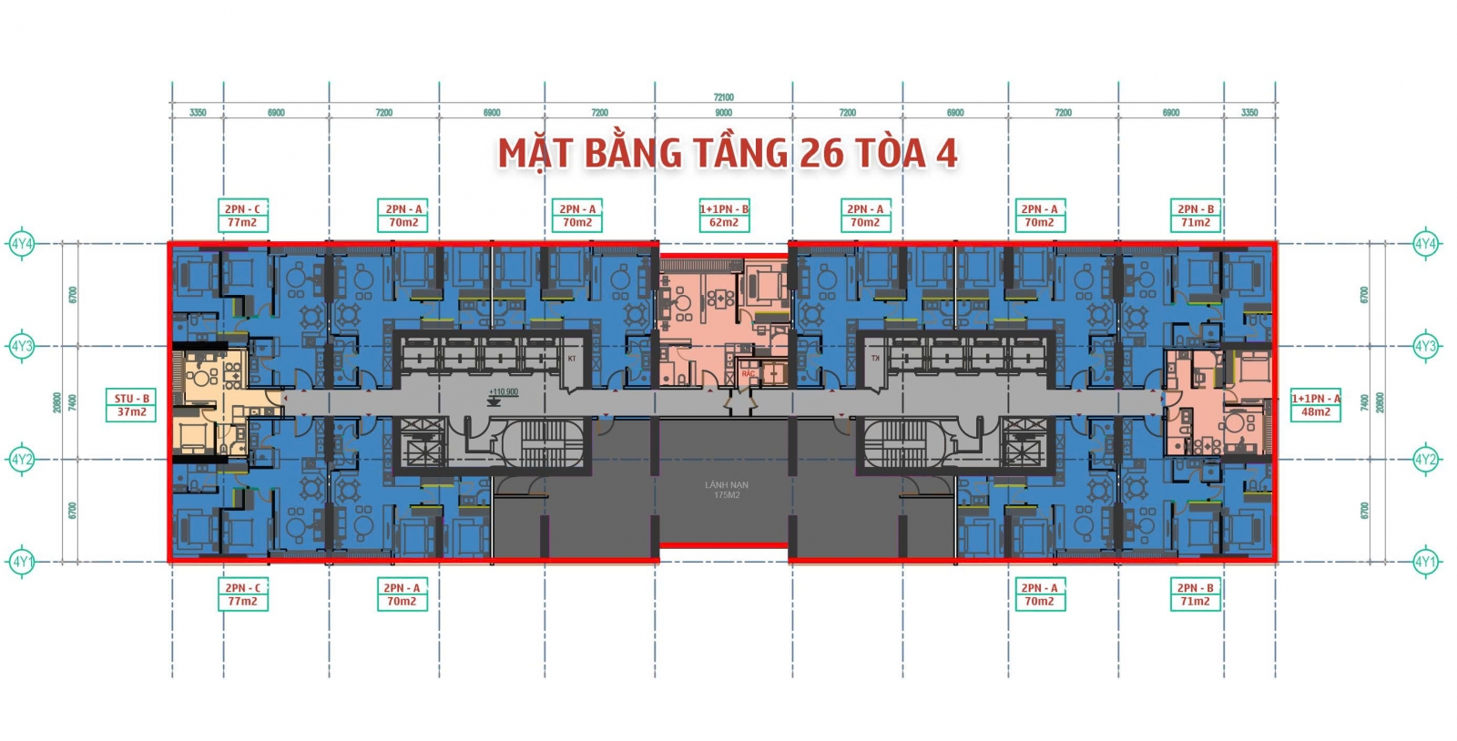 Mặt bằng Tòa 4 Sun Grand City Cầu Giấy