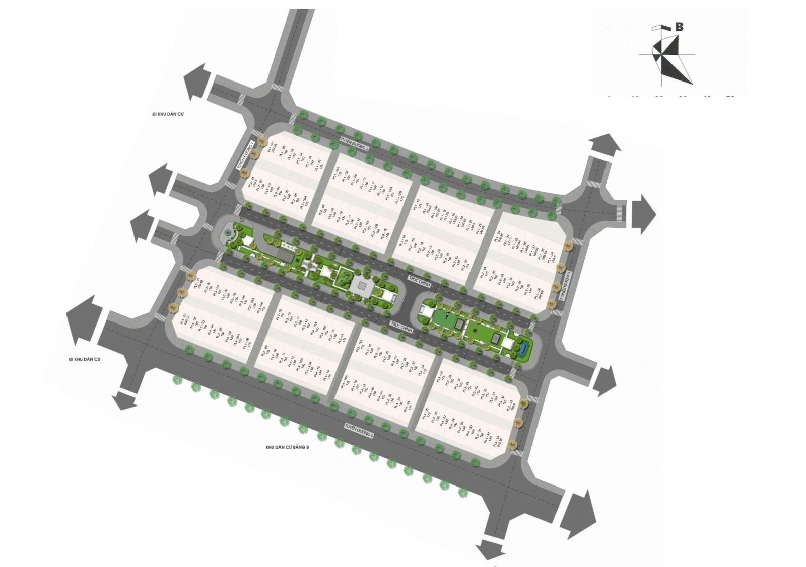 Liền kề The Park Lane Linh Đàm mặt bằng