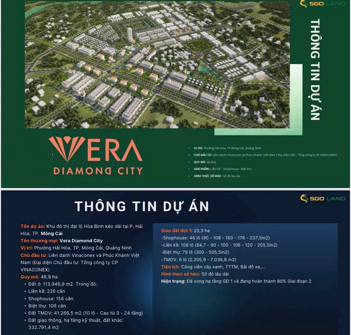 Dự án Vera Diamond City Móng Cái